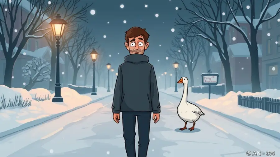 The Goose Who Followed Me Home One Winter Night – A Quiet Tale of Presence, Solitude, and Unspoken Connection