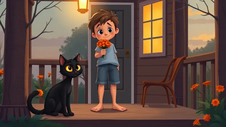 The Mysterious Cat Who Left Dead Flowers – What Her Silent Visits Taught Me About Grief and Release